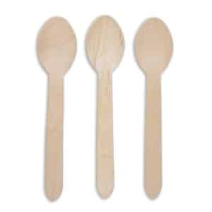 CUCHARA DE MADERA 16cm 20×100 piezas