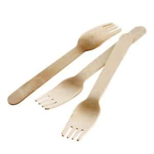 TENEDOR DE MADERA 16cm 20×100 piezas